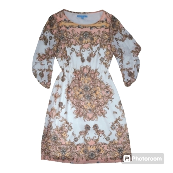ANTONIO MELANI Dresses & Skirts - Antonio Melanie Kimono Flutter Sleeve Multicolor Paisley Print Dress Siz…